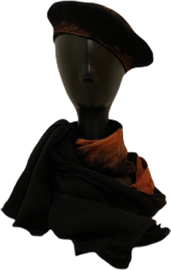 Baskenmütze mit Schal